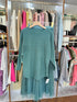 Casual Batwing Sleeves Pullover And Net Long Skirts
